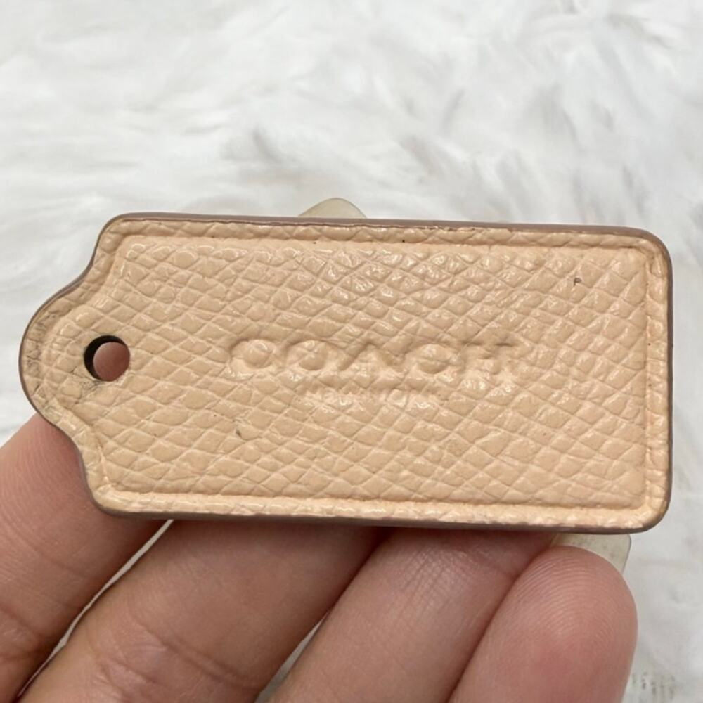 1.5" COACH Fob Bag Charm Hang tag Hangtag